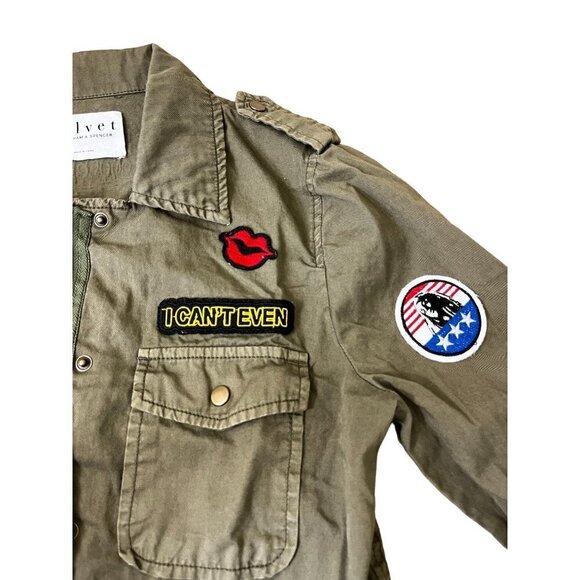 Velvet by Graham & Spencer Women's Jacket Green Army Size S - Picture 3 of 12